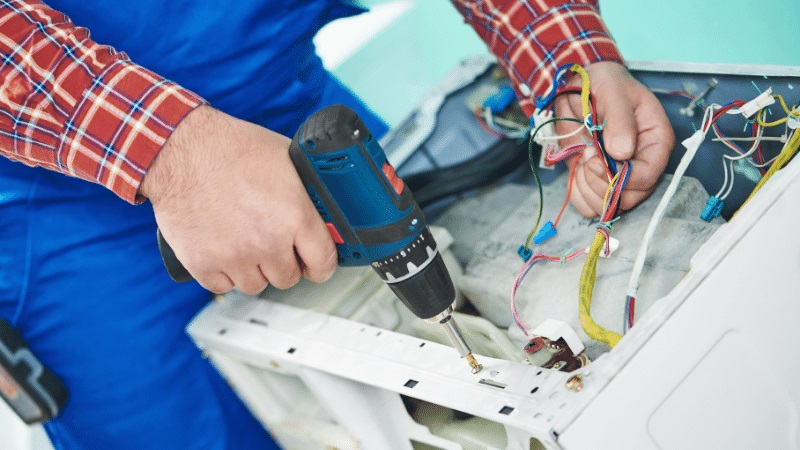 Gölbaşı Panasonic Panasonic çamaşır makinesi kart tamiri – Su almama arızası orijinal parça ile giderildi. - Teknik servis örneği