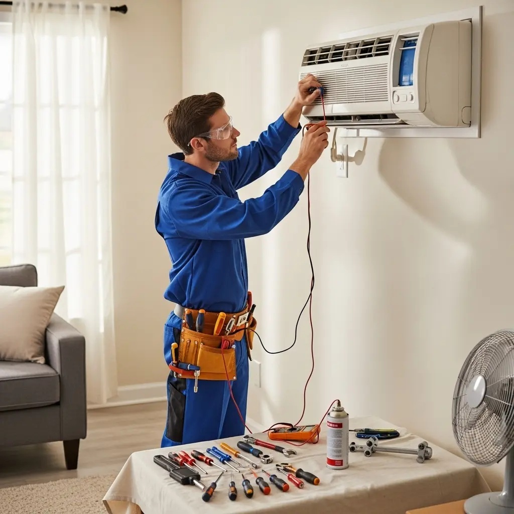Gölbaşı Panasonic Panasonic klima gaz dolumu ve bakım – Enerji verimliliği artırıldı. - Teknik servis örneği